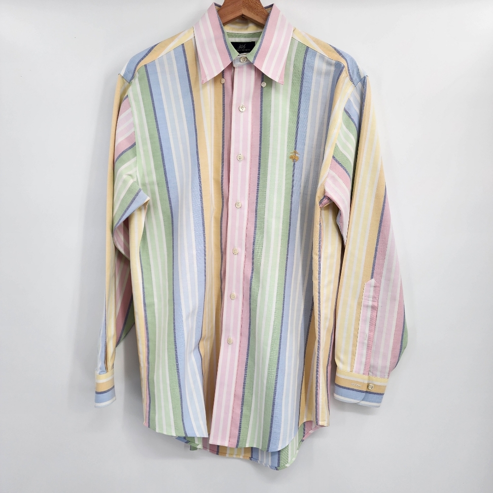 Brooks Brothers 346 Pastel Striped Button Down Shirt